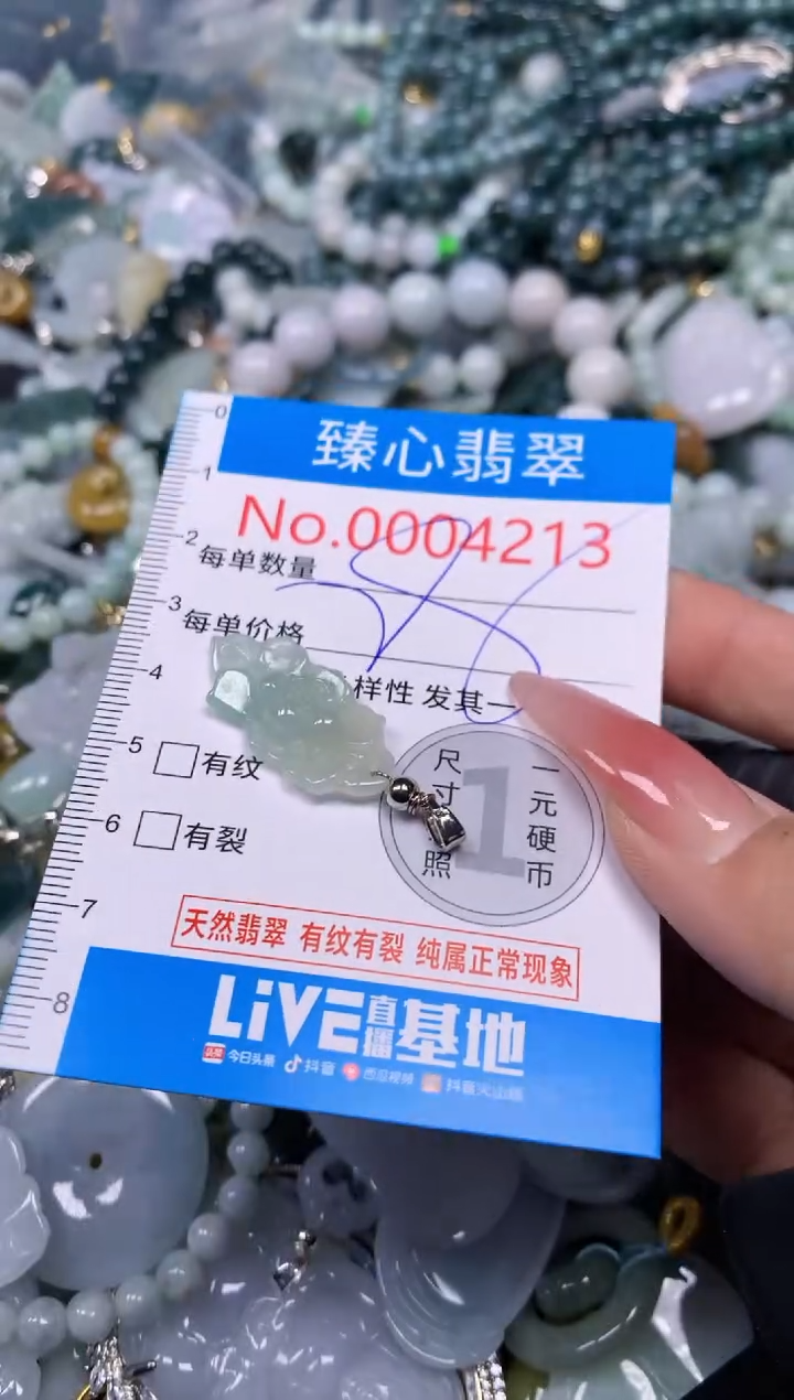 【闪购商品】翡翠颈饰未镶嵌含绳0004213