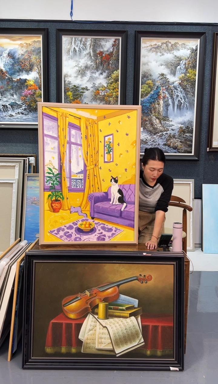 【闪购商品】油画921号手绘油画-70*100-局部