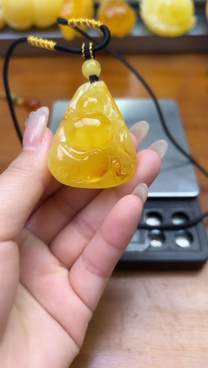 裸石琥珀未镶嵌琥珀蜜蜡吊坠