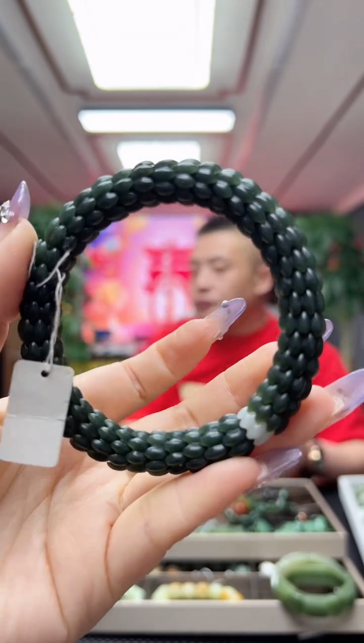 【闪购商品】和田玉（碧玉）手串未镶嵌龙鳞/多样性发货其中发一