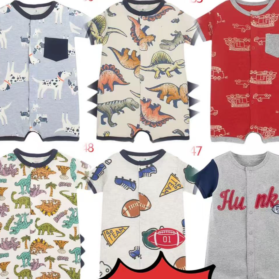 梨子【孤gu品】宝宝婴儿夏季薄款背心短袖包屁衣哈衣爬服