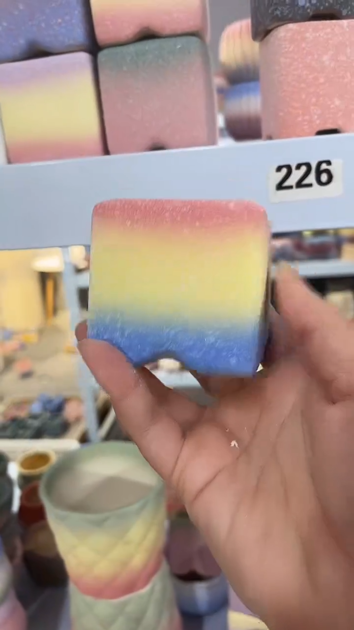 麦饭石粗陶多肉花盆口径5*5