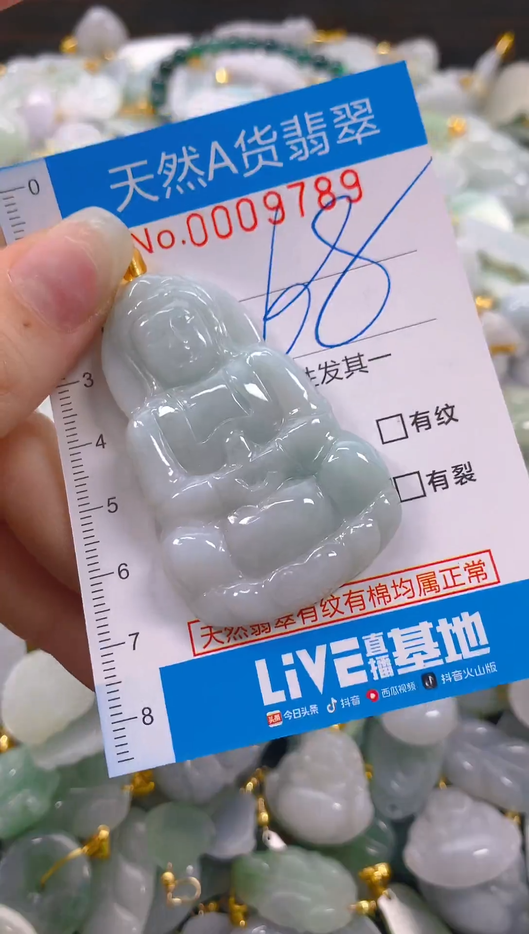 颈饰未镶嵌翡翠净货挂件-9789