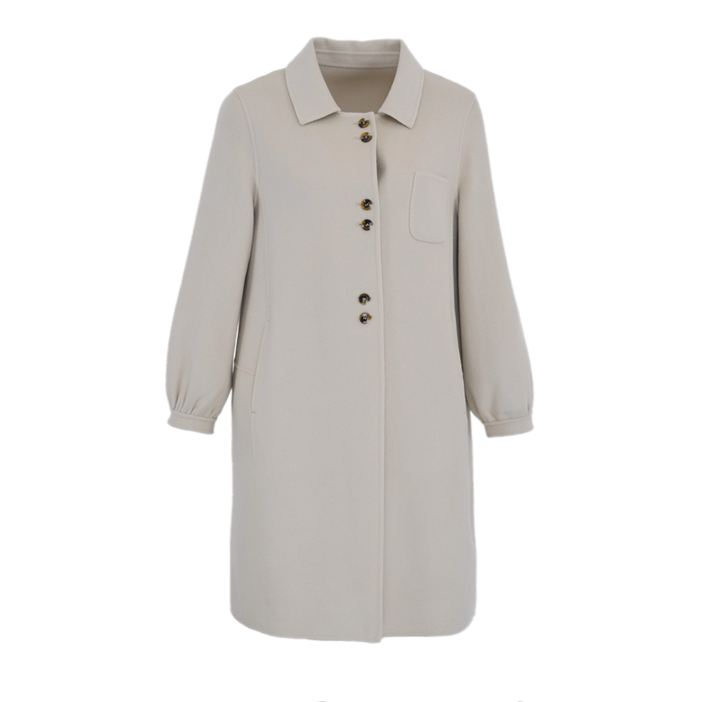 【YANGSHANG】韩系手工大衣百搭排扣双面大衣LB2295