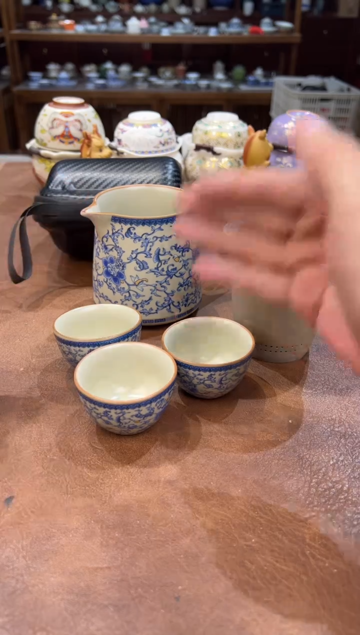 真的很便宜会开片的旅行茶具