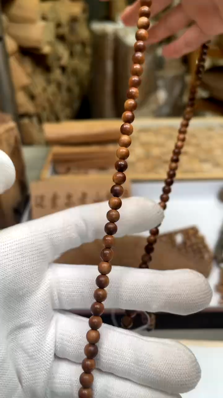 【闪购商品】檀香木其他0.6/108颗黑肉虎皮纹沉水