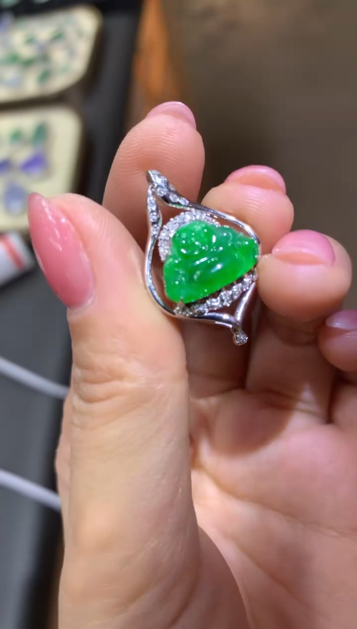 【闪购商品】翡翠颈饰18K金镶嵌|不退不换