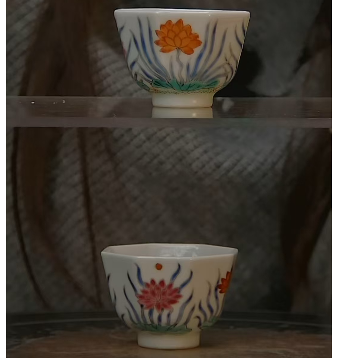 清 珊瑚红釉矾红款式【一对】