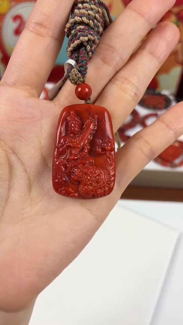 未镶嵌瓦西ss文殊吊坠南红玛瑙（多样式发其一）
