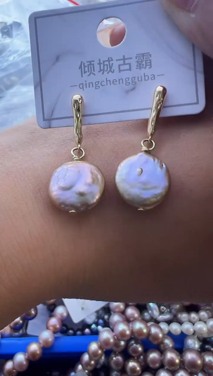 【闪购商品】淡水珍珠耳饰银S925镶嵌421