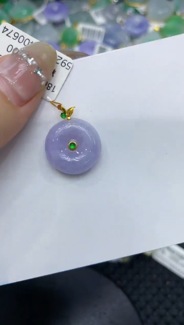 【闪购商品】翡翠颈饰18K金镶嵌222222222