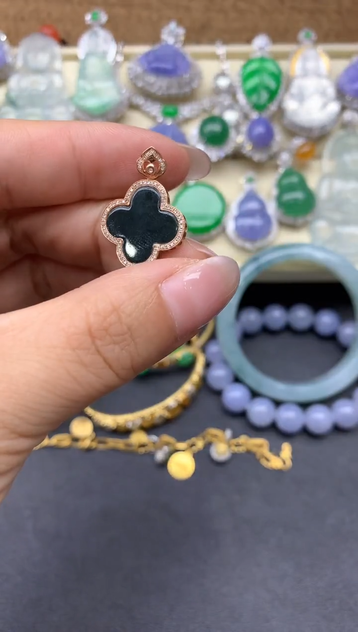 【闪购商品】翡翠颈饰18K金镶嵌116-中国好珍宝