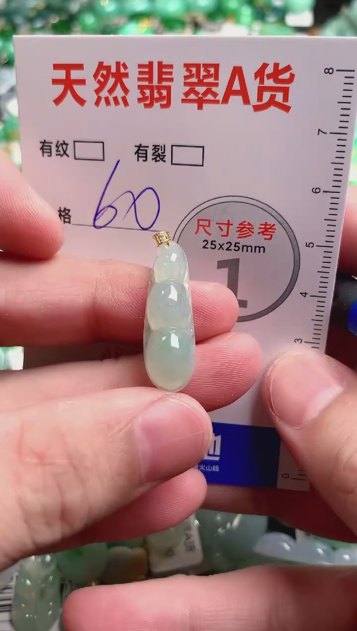 翡翠18K金镶嵌颈饰14002771