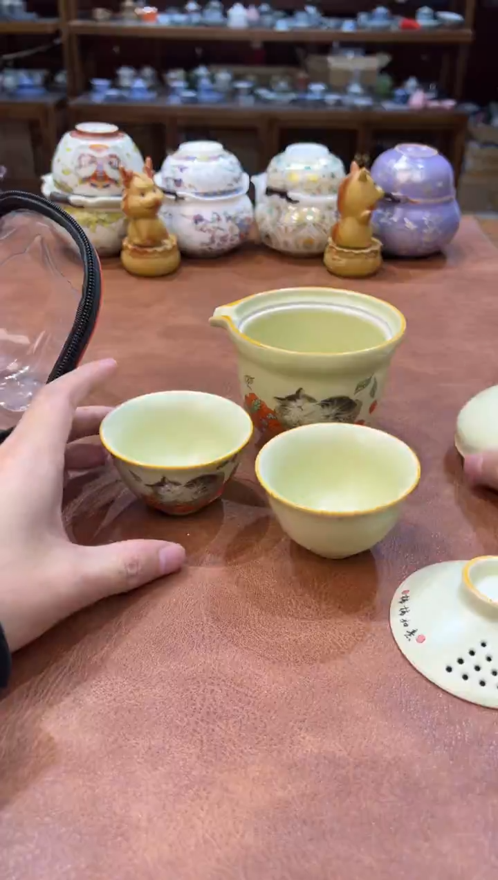 真的很便宜会开片的旅行茶具