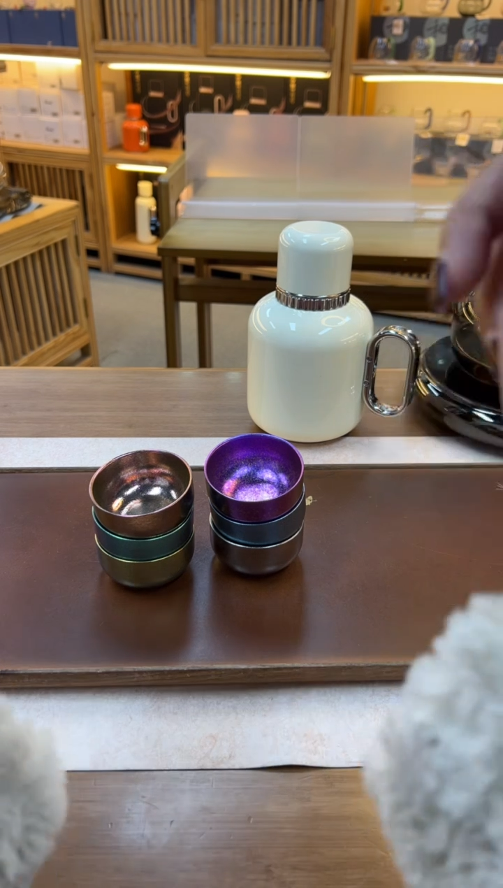 【闪购商品】福容纯钛玲珑杯6只装