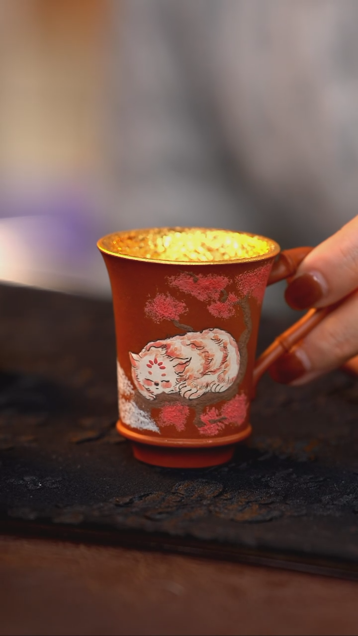 茶杯紫砂【宜景窑系列】紫砂金杯