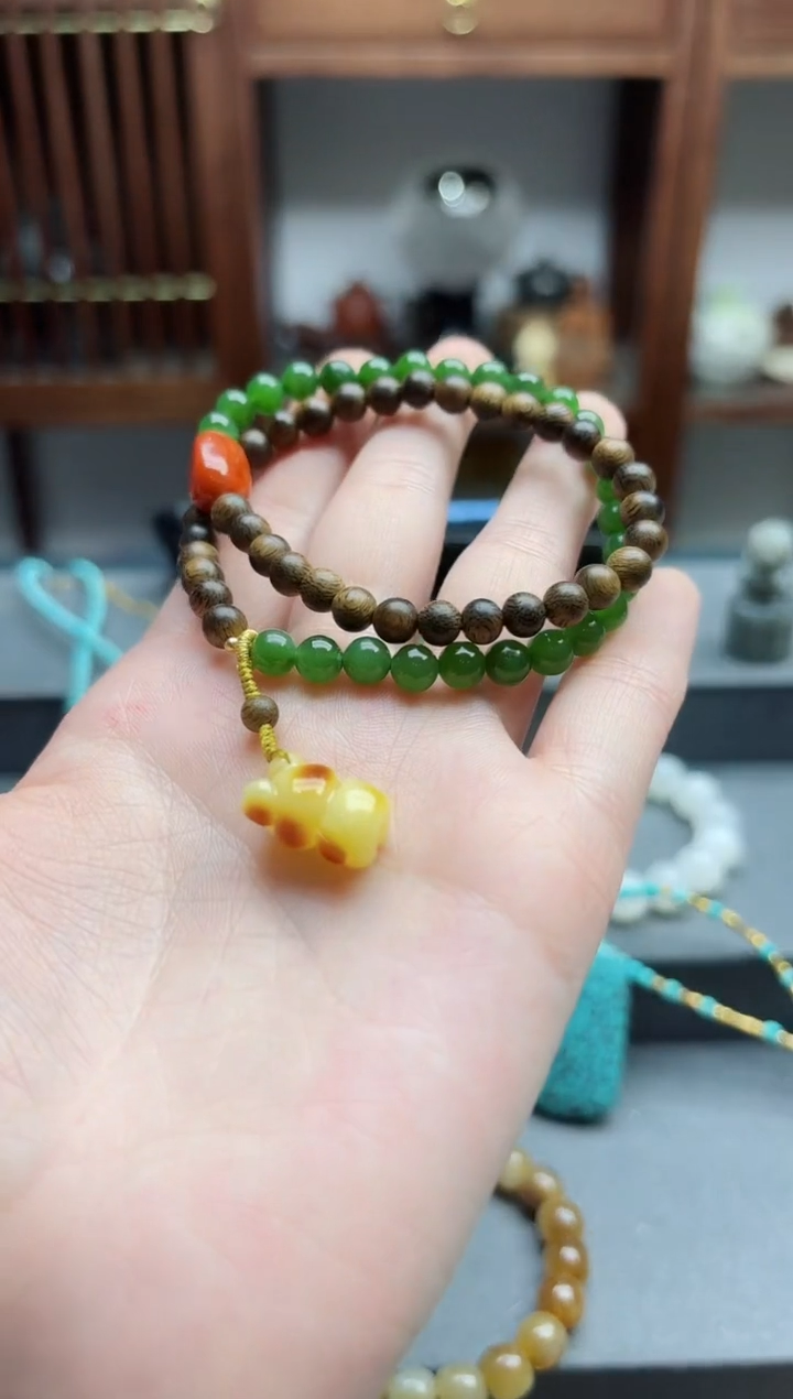 【闪购商品】和田玉手串未镶嵌和田玉多宝长串XE