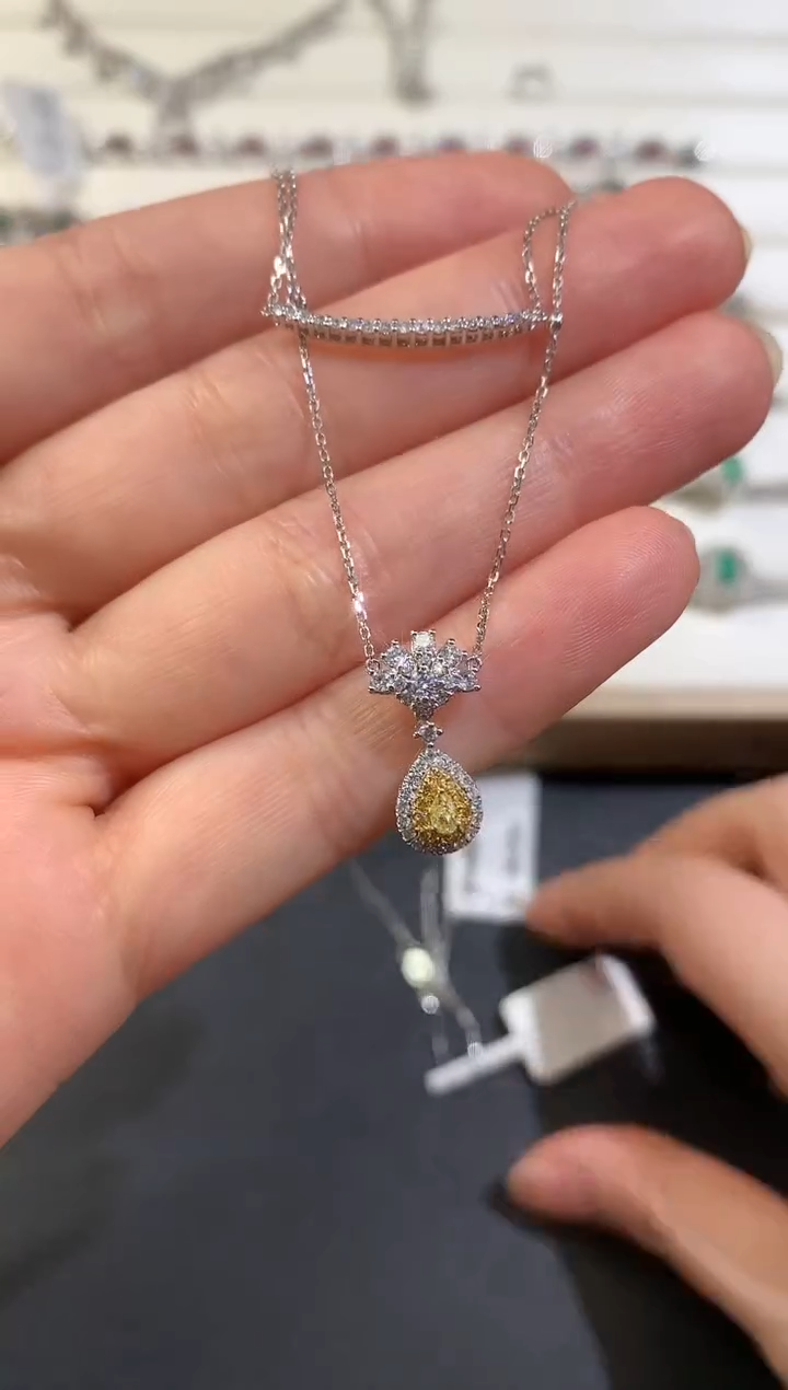 套链18K金镶嵌钻石D15|3999