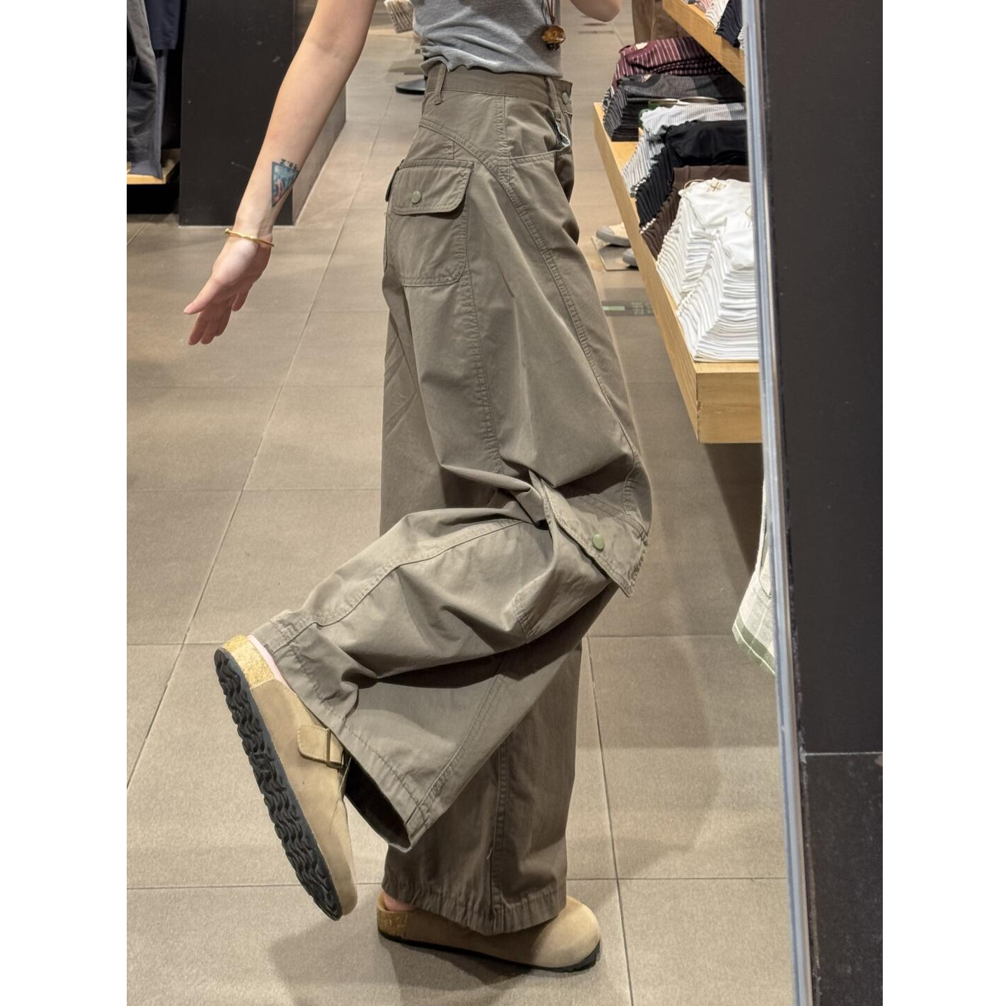 【清仓+运费险】直筒休闲工装牛仔裤女高腰宽松垂感设计感弯刀阔腿