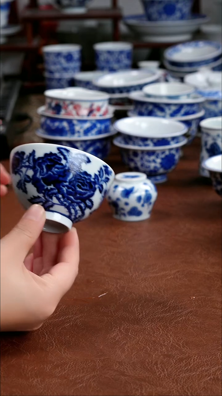 景德镇高端茶器墨奈手工手绘100cc左右