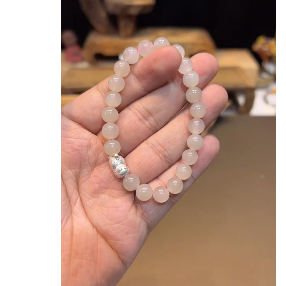 单圈和田玉手串搭配小猫配件手链A7350多样性发一