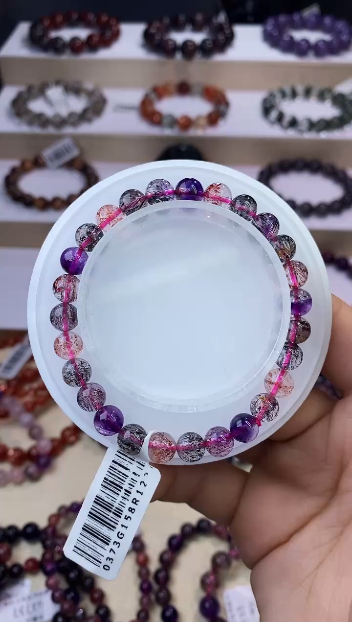 【闪购商品】水晶手链未镶嵌黑加仑超七单圈7m+