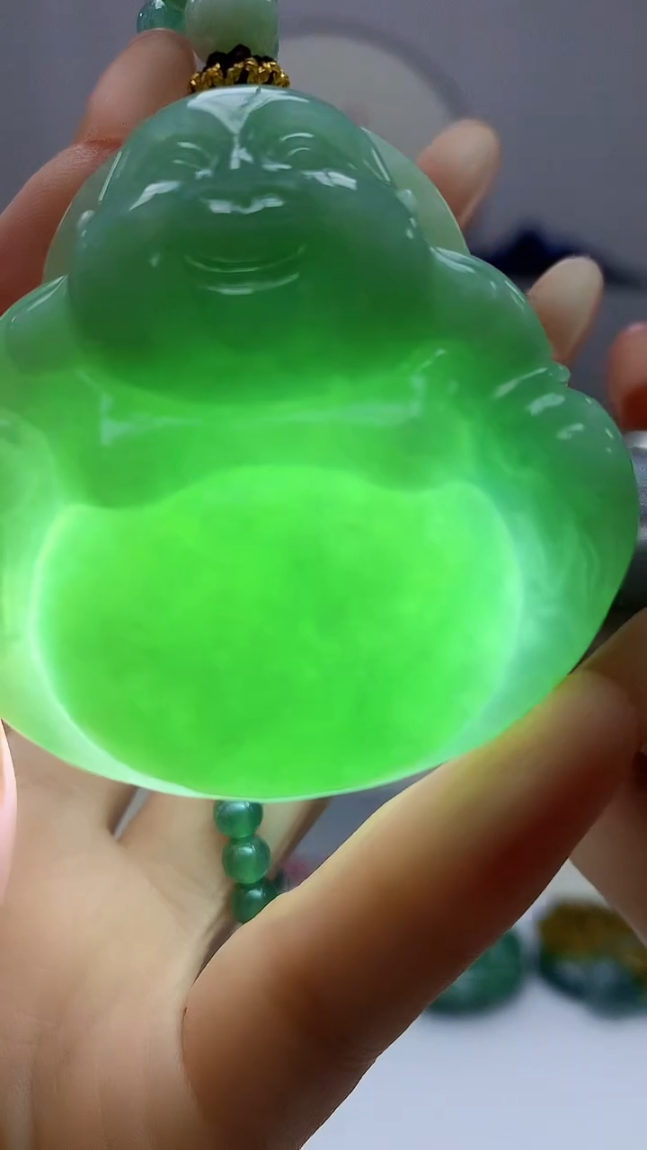 【闪购商品】定制翡翠未镶嵌4852DD-毛货挂件