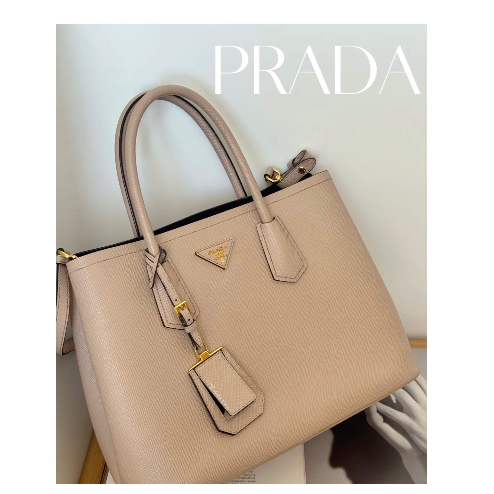 99新 Prada/普拉达 prada double奶茶0026