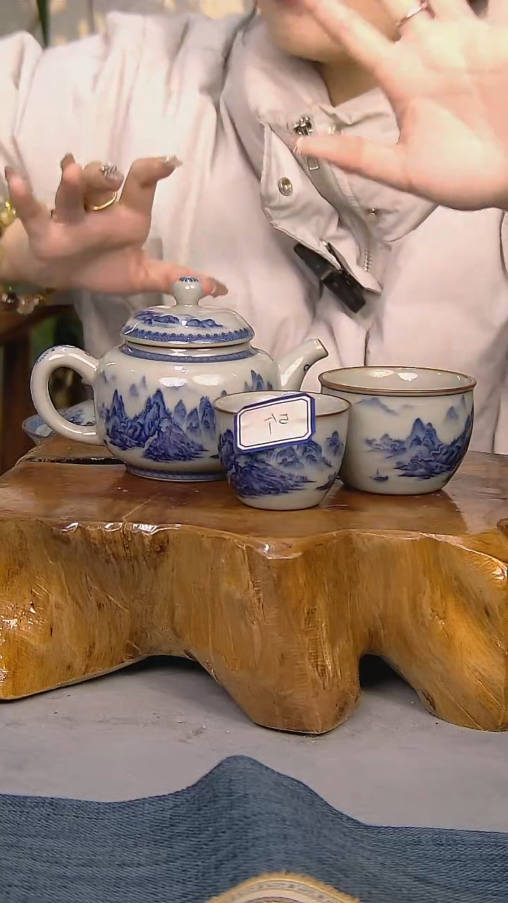 【闪购商品】7件套陶瓷茶具家用简装系列   