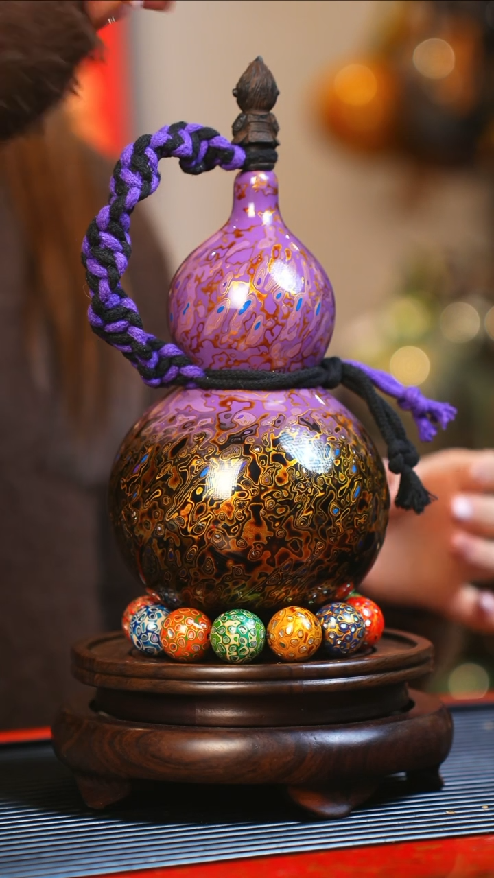 【闪购商品】JW158大师姐臻选非遗大漆酒葫芦