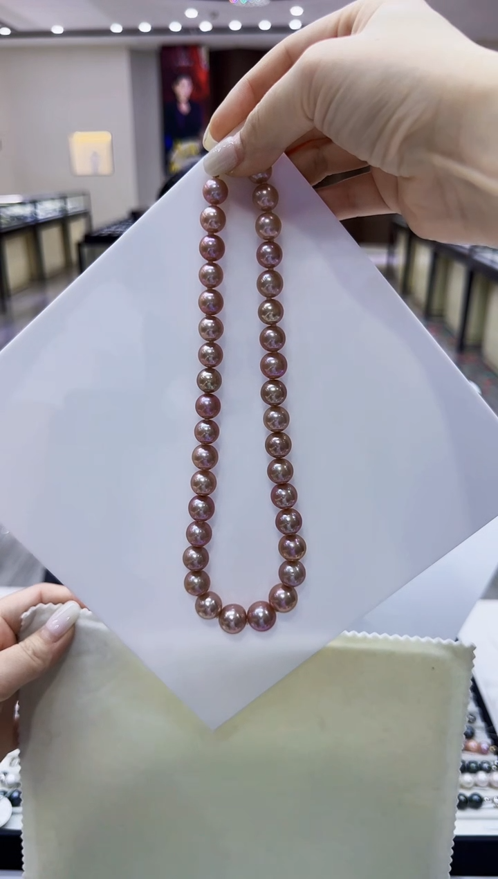 【闪购商品】淡水珍珠颈饰未镶嵌淡水珍珠曼塔玫瑰全珠链11-14mm