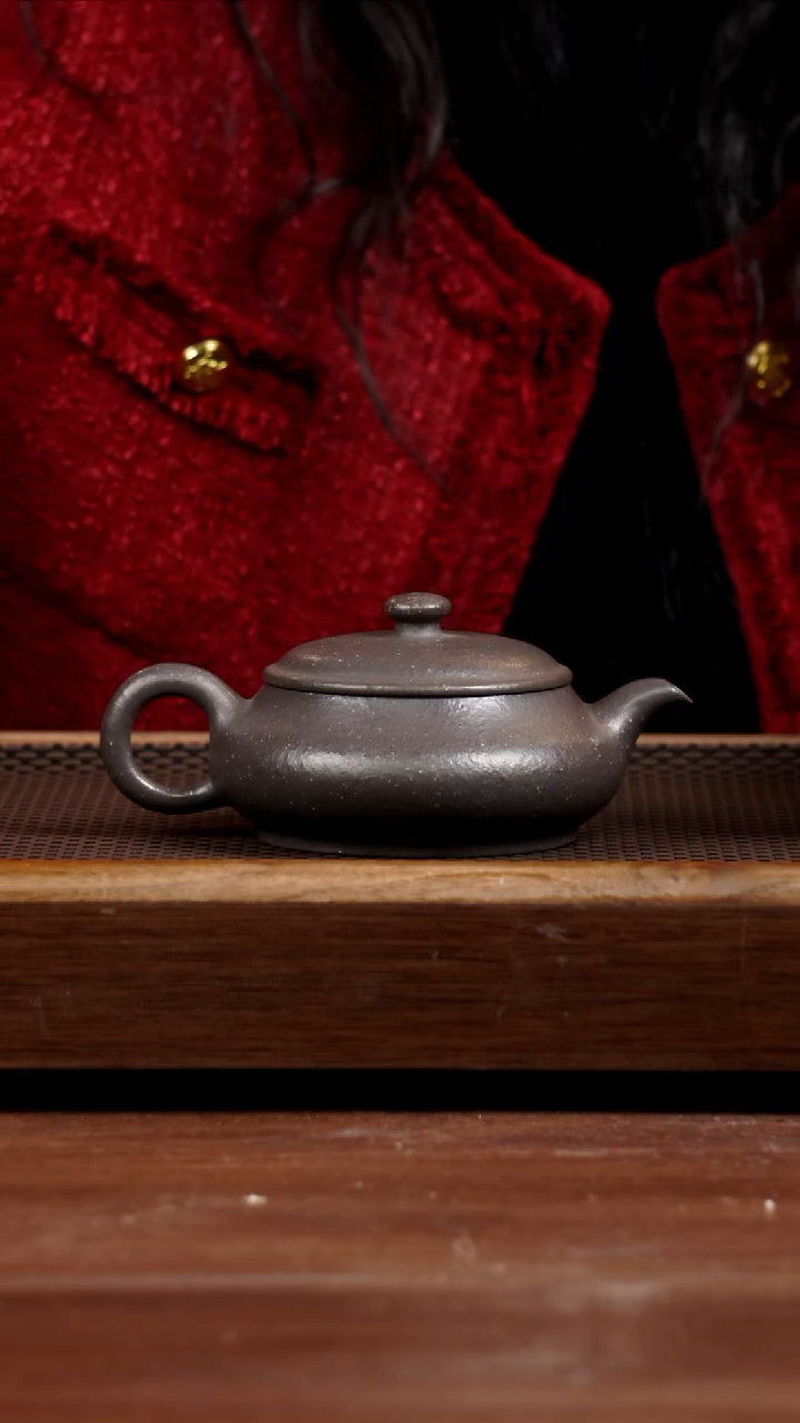 【闪购商品】紫砂茶壶8目粗砂天青明炉200CC