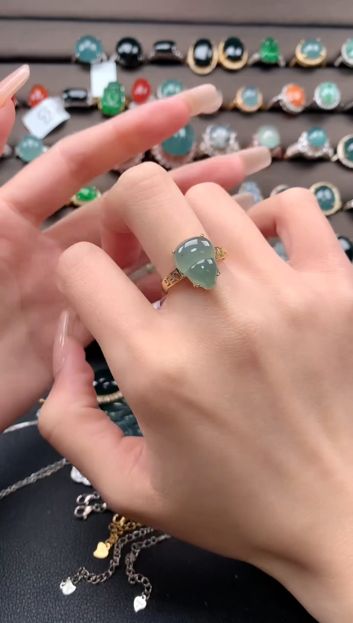 【闪购商品】翡翠戒指银S925镶嵌13131