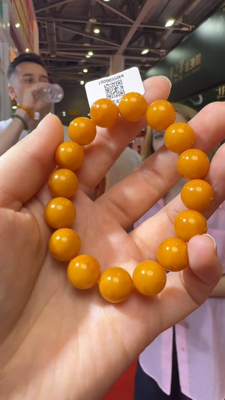 未镶嵌琥珀手链杭州珠宝展假一罚十12mm