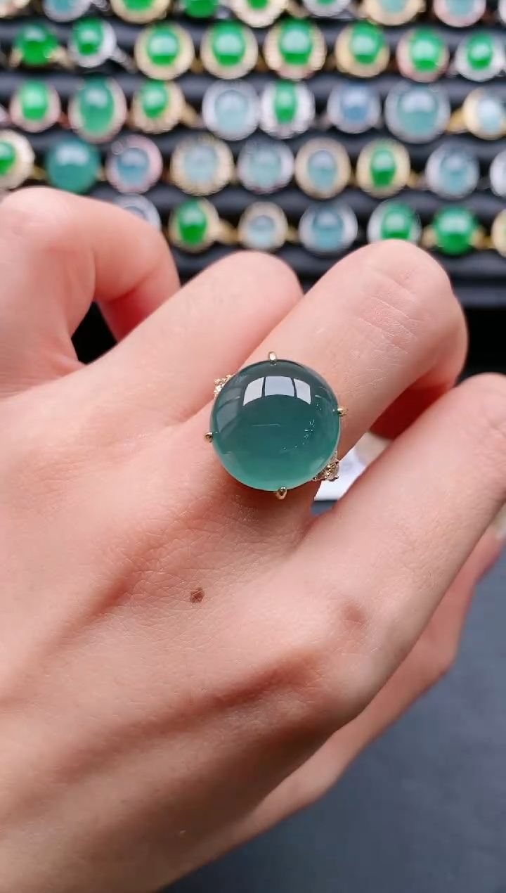 【闪购商品】翡翠戒指银S925镶嵌11111