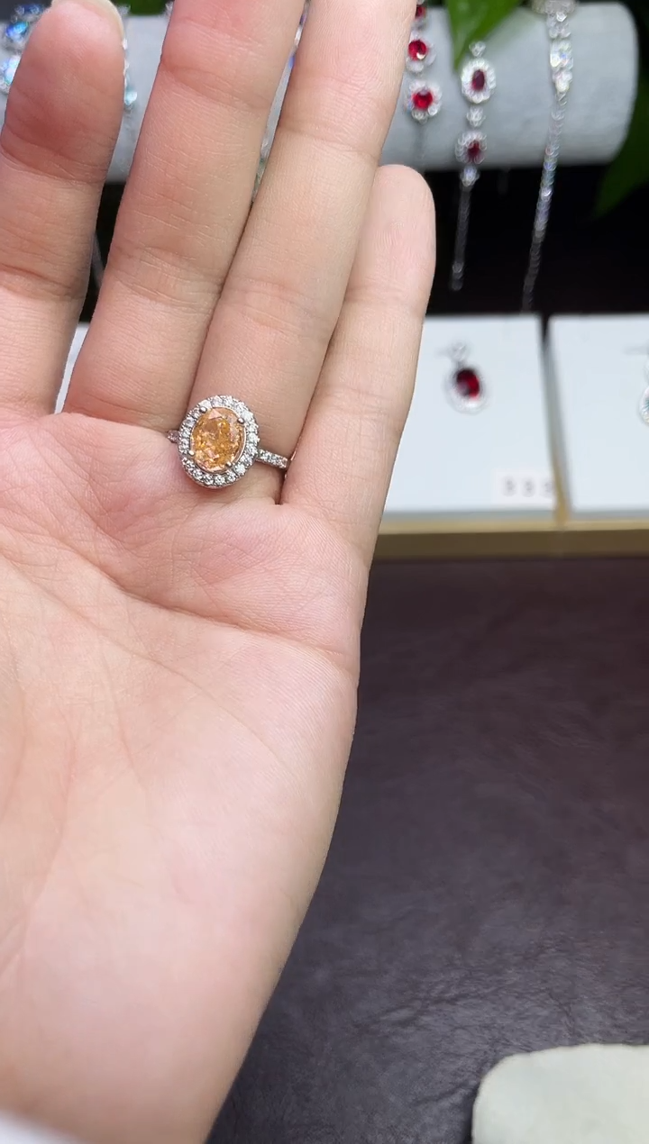 合金合成钻石芬达戒指