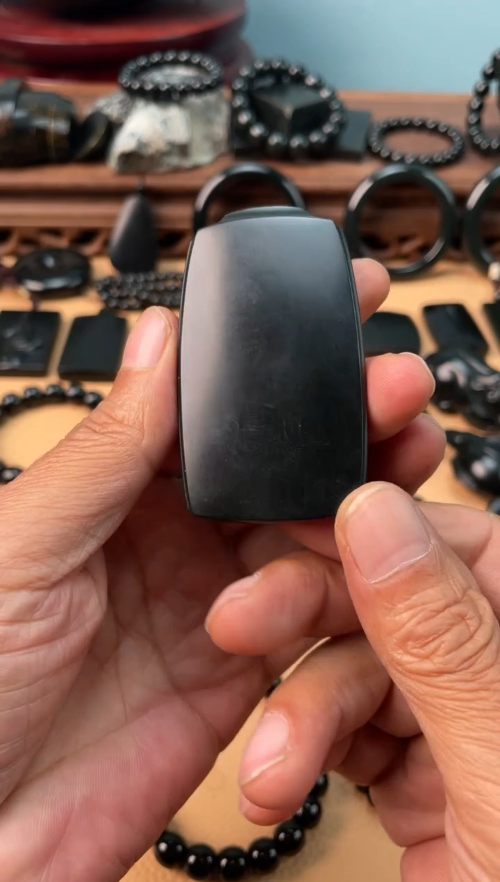 未镶嵌手链和田玉皮勒村老矿塔青无事牌