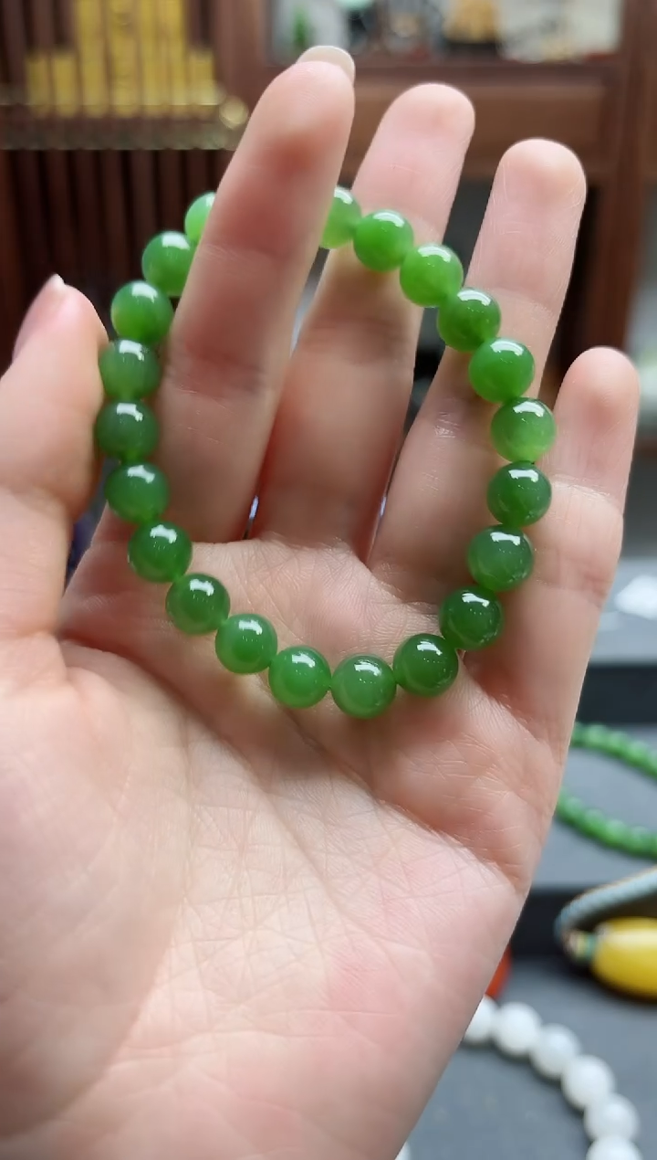 【闪购商品】和田玉手串未镶嵌碧玉手串JH