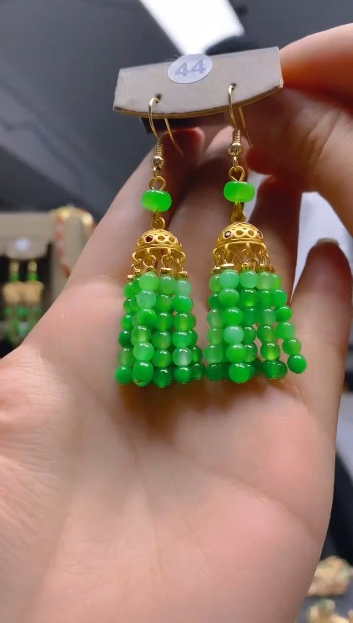 翡翠合金耳饰0102翡翠耳钩