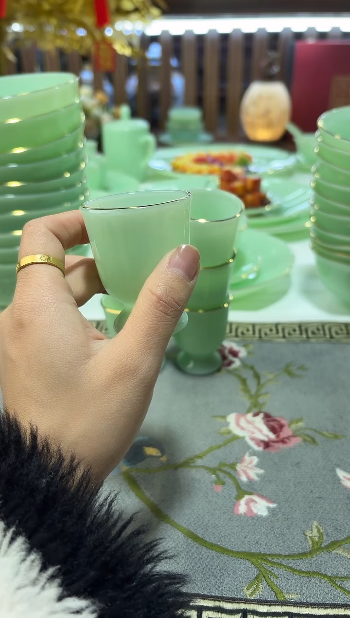 玉瓷 高脚酒杯10只