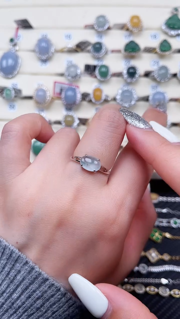 【闪购商品】翡翠戒指银S925镶嵌福利