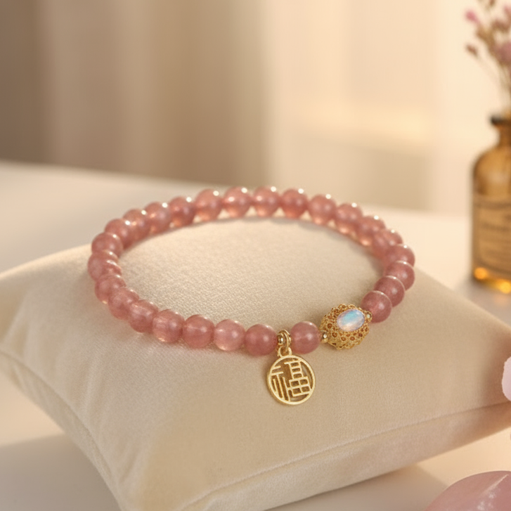 新款时尚草莓晶纳福手链S207