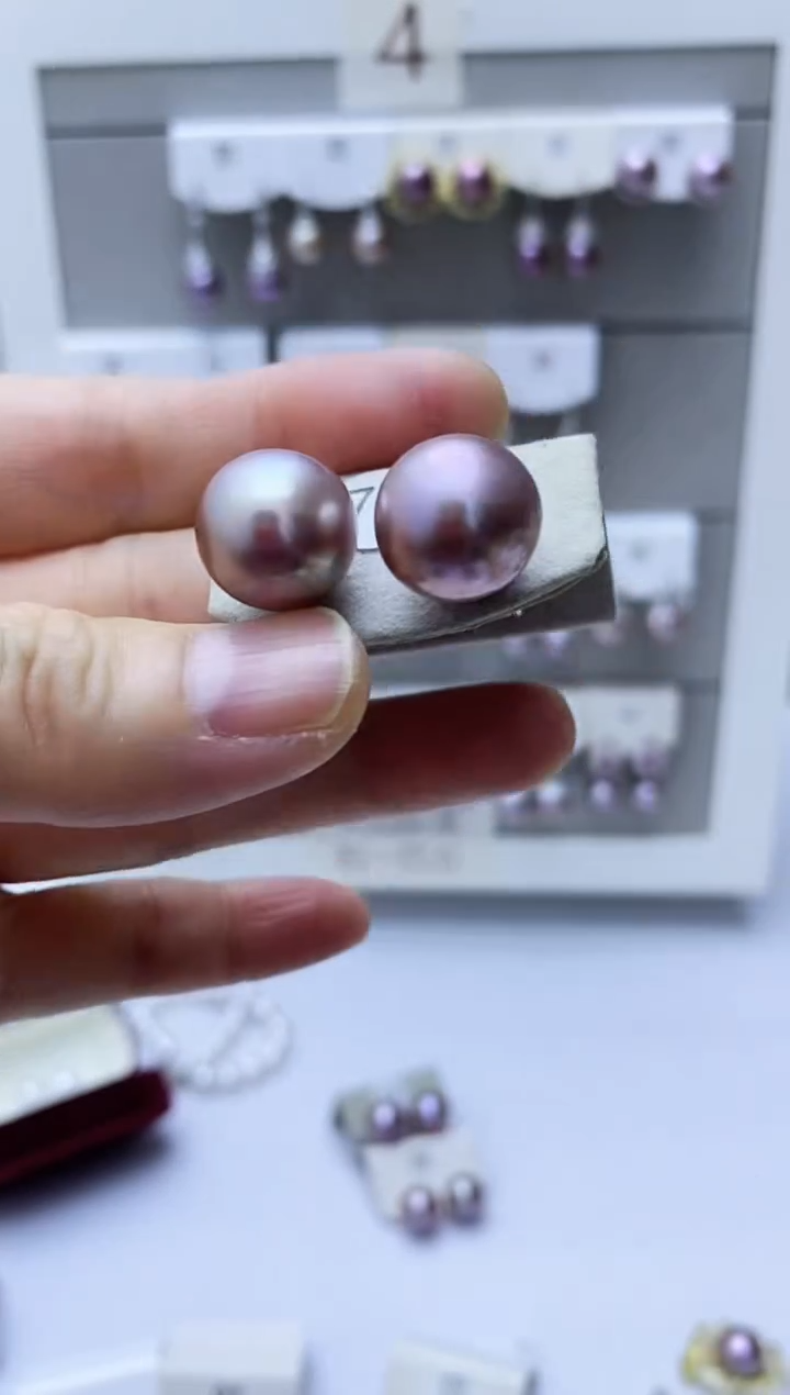 【闪购商品】淡水珍珠耳饰银S925镶嵌77