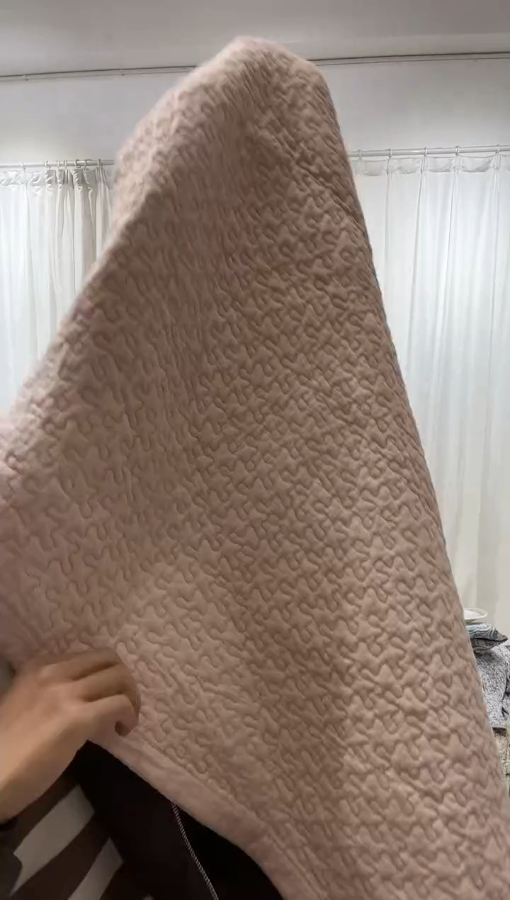 棉200*200纯棉床盖128号微瑕粉色