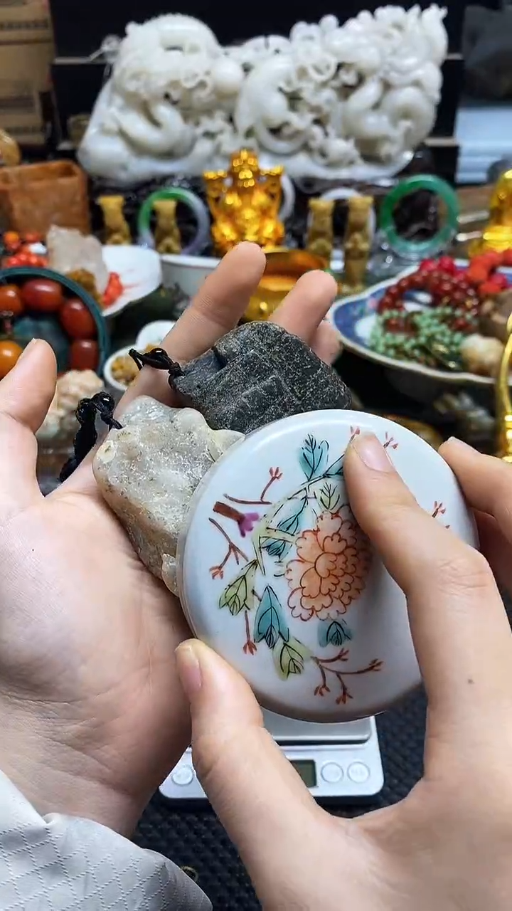 【闪购商品】瓷片瓷片瓷器 摆件2个