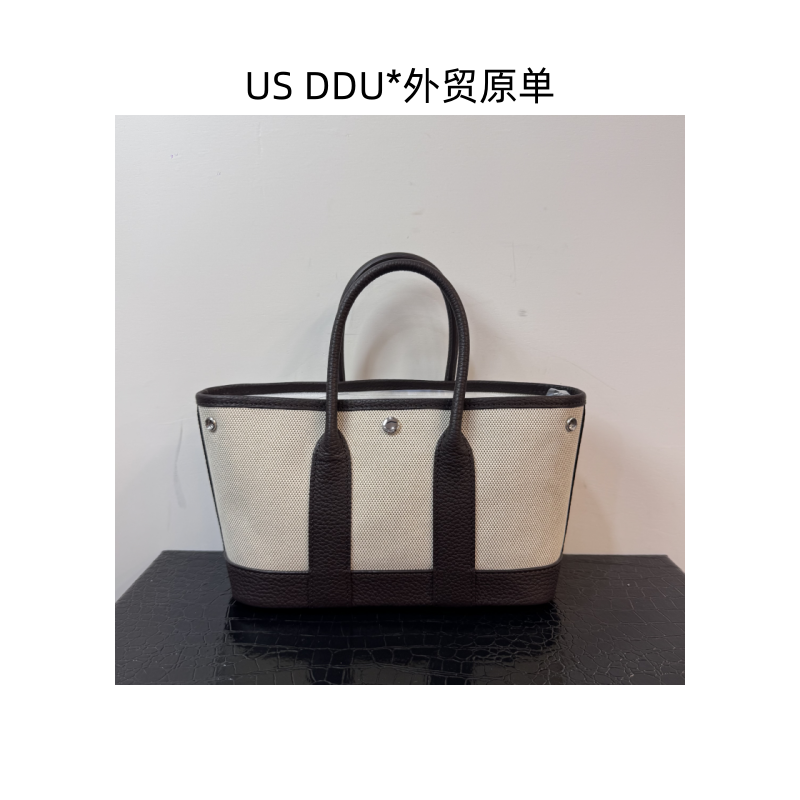 A201 帆布乌木银扣花园mini手提包 帆布花园mini/T015