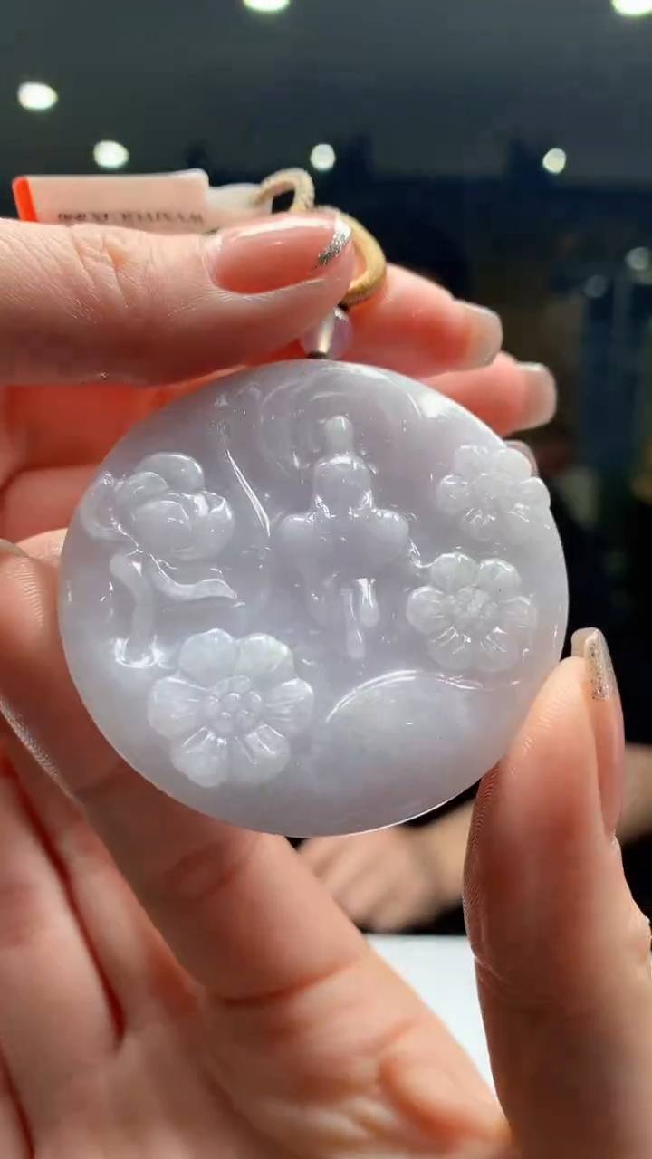 【闪购商品】定制翡翠未镶嵌1019ry-毛货挂件35