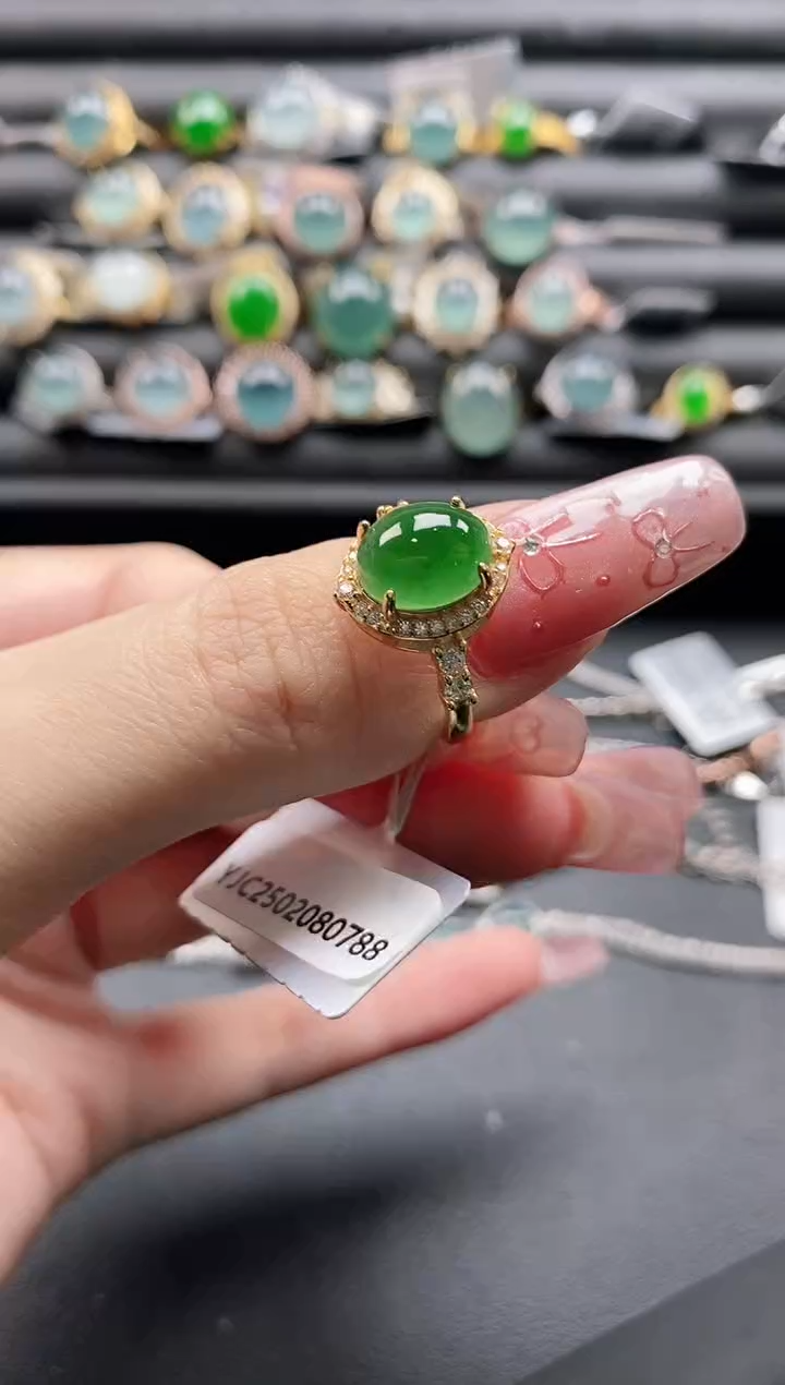 【闪购商品】翡翠戒指银S925镶嵌11111