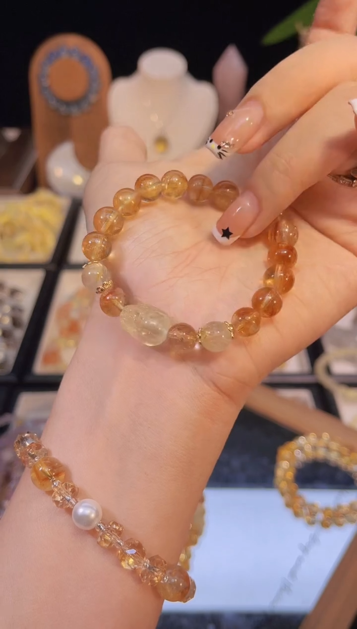 未镶嵌手串水晶黄塔晶小貔貅