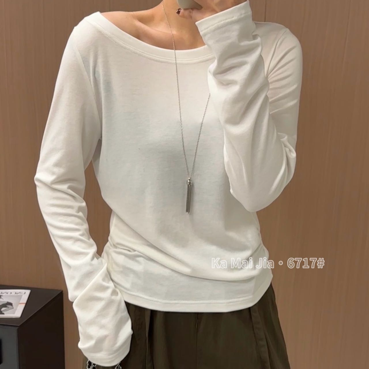  王姐专属-2025冬季新品简约百搭薄款打底衫上衣【卡-6717】